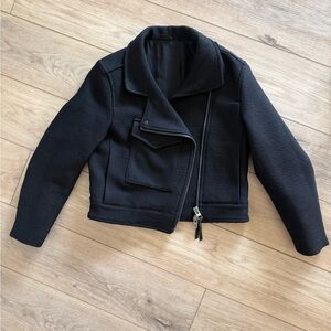 Wool All Saints Black Bomber Jacket
